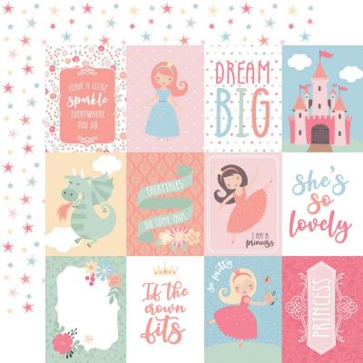 Echo Park Our Little Princess Designpapier - 3 x 4 Journaling Cards